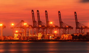 深圳赤湾码头夜景摄影图片